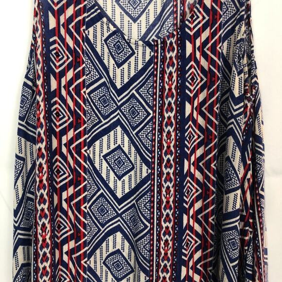 Forever 21 Tank Top Womens Small Fringe Boho Patriotic 4th of July Dainty Flowy - Picture 4 of 10